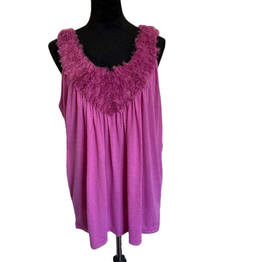 Lane Bryant SZ 18/20 Pink Fluff Tank Top
